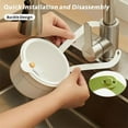thumbnail image 4 of Faucet Hanging Strainer, Plastic Kitchen Drain Storage Basket, Press Automatic Dumping Sink Strainer Basket, Self-Cleaning Kitchen Sink Food Waste Catcher Faucet Hanging, 4 of 9