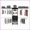 thumbnail image 3 of Closet Systems Adjustable 69"-118"W, 4 Hanging Rods, 5 Shelves, 3 Drawers | Black | MDF, 3 of 8