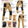 thumbnail image 4 of SkylineWears Men's Utility Work Pants - Carpenter Trousers with Multi-Pockets for Construction Safety Khaki W34-L32, 4 of 7
