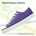 thumbnail image 2 of AOMAIS Womens Canvas Fashion Sneakers Classic Low Top Fabric Shoes Casual Walking Canvas Flats Cute Lace Up Tennis Shoes for Lady(Dark Purple US5), 2 of 7
