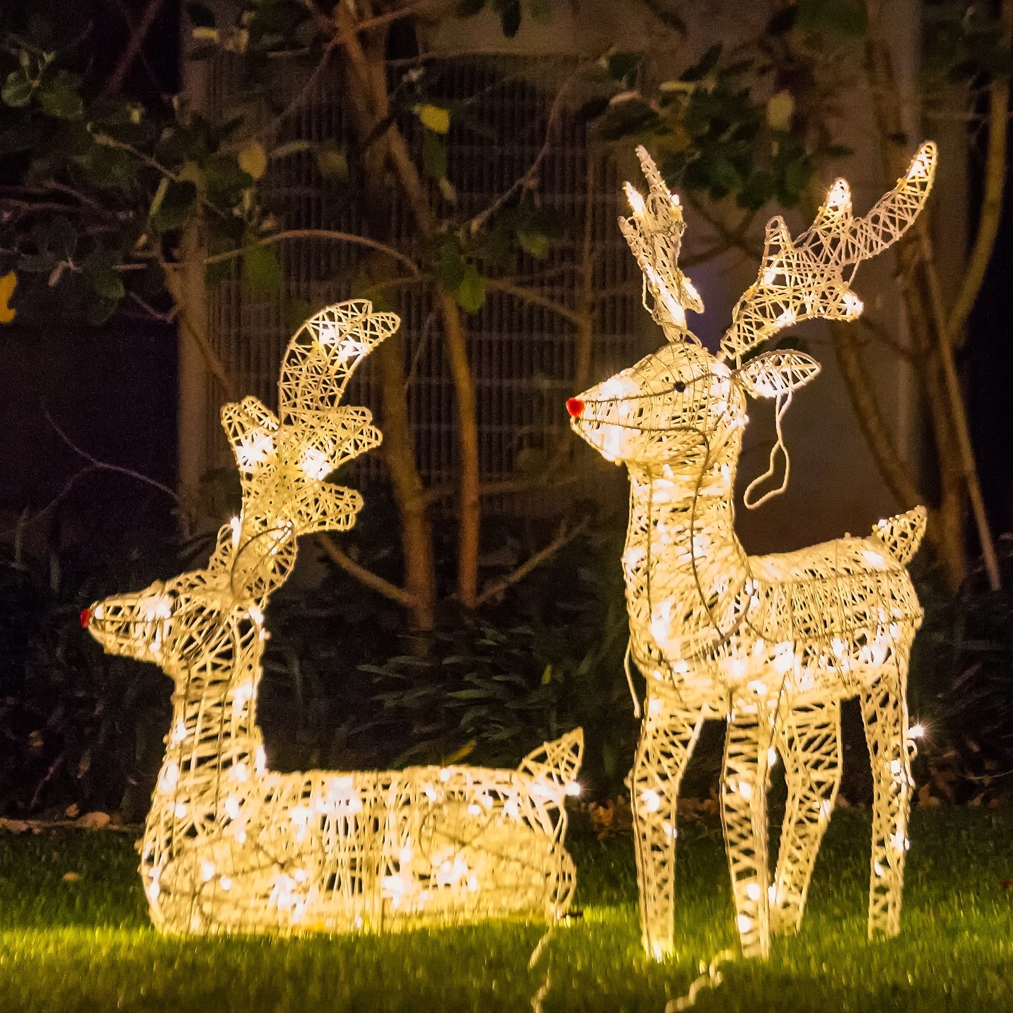 FKHouse 2 Pack 39ft Outdoor 100 LED Solar String Lights Thanksgiving & Christmas Decoration, Warm White
