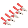 thumbnail image 3 of 10PCS Testing Clamps Brass Insulated Crocodile Clips with 4mm Socket 10mm Opening 20A J.60046Red, 3 of 14