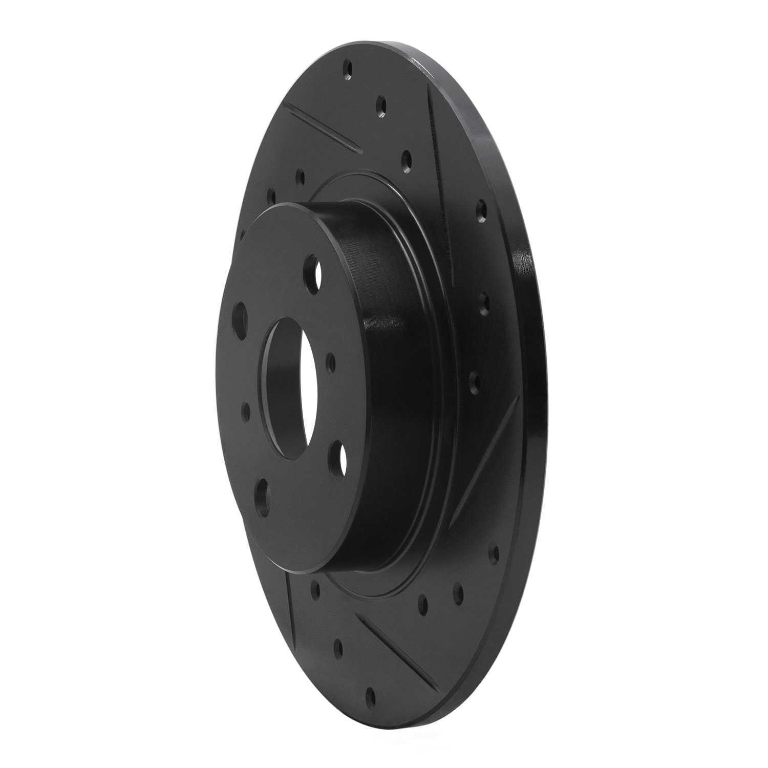 Dynamic Friction Company 633-76037R DFC Brake Rotor - Drilled And Slotted - Black