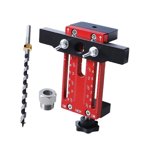 Kit de herramientas de montaje de plantilla para herrajes de gabinetes Altura ajustable Versátil para gabinetes Aleación de aluminio liviana Compacto