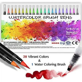 UPINS 12 Piece Water Color Brush Pen Set Watercolor Paint Pens for Painting Markers