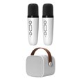 thumbnail image 3 of Portable Bluetooth Speaker with Wireless Microphone, Handheld Mics Speaker Machine, Portable Speaker System for Playroom Family Outing K1 White Dual Mic, 3 of 8