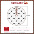 thumbnail image 2 of Lsque Black Rabbit Print Christmas Tree Skirt with Ties and Velcro,Xmas Holiday Decorations, Adjustable Tree Skirt-30", 2 of 6