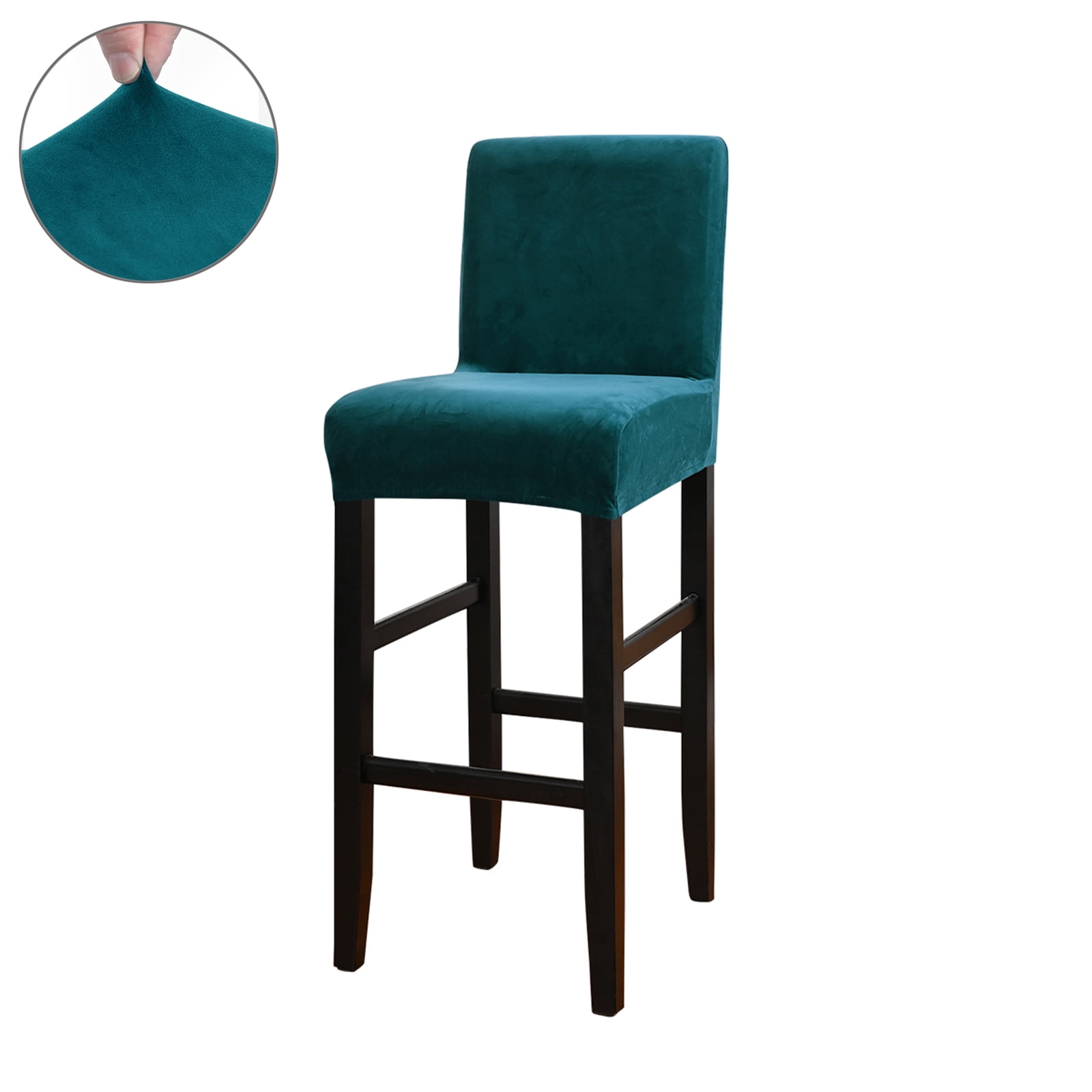 KBOOK Bar Stool Cover Stretch Velvet Counter Stool Chair Slipcover Washable Removable Pub Chair