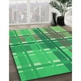 thumbnail image 3 of Ahgly Tapis Rond Lavable en Machine Intérieur Transitionnel Vert Cr, 7 Pieds Rond, 3 of 7