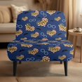 thumbnail image 2 of HELLHERO Dustproof Stain Protection Armless Accent Chair Slipcover for Armless Slipper Chair, Anti Scratch Pet Friendly Armless Chair Covers Super Dad Heart Print, 2 of 8