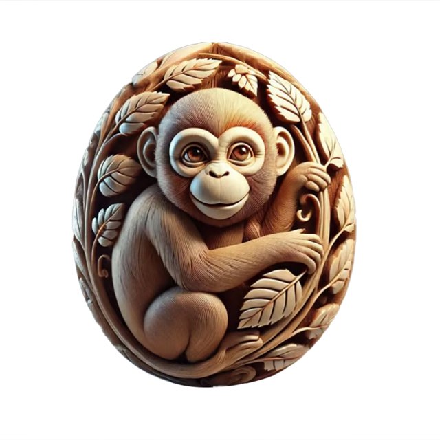 Exquisite Hand Carved Animal Easter Egg Resin Art Piece for Desktop Display and Holiday Tabletop