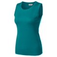 thumbnail image 2 of FashionOutfit Women's VISCOSE Solid Office Career Soft Stretch Sleeveless Knit Top, 2 of 3