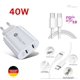 thumbnail image 1 of Cargador rápido de 40 W, adaptador USB-C dual para Samsung iPhone 15 14, 1 of 5