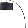 thumbnail image 6 of 86" Sleek Black Arc Floor Lamp With Black Drum Shade, 6 of 8