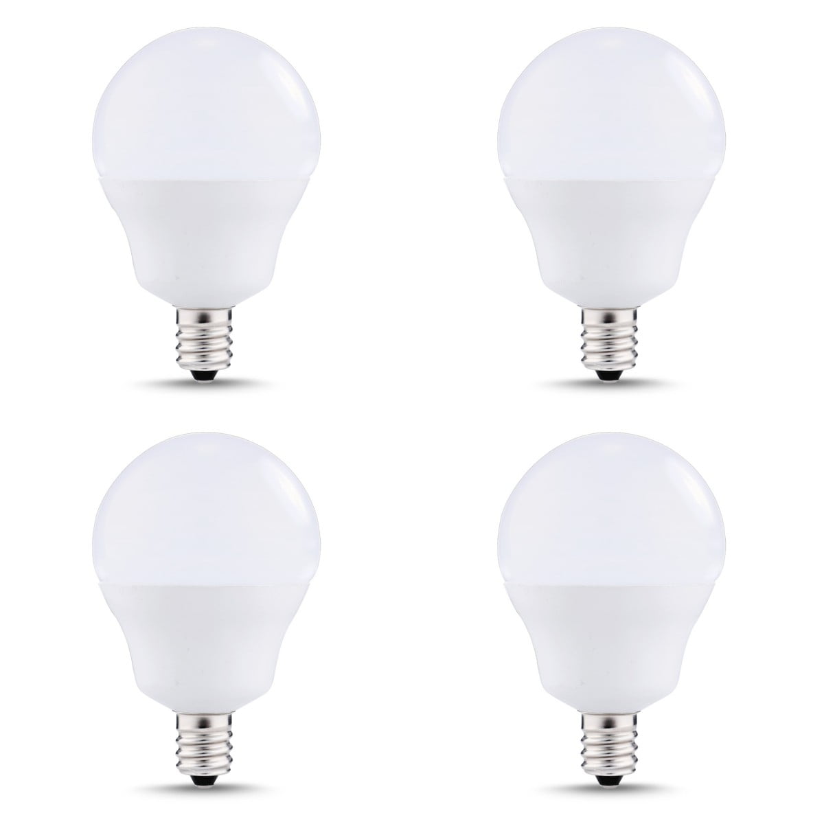 verzoek Bijdrager optie G14 LED Light Bulbs, 6W =40W, Candelabra Bulb, 450 LM, 5000K Naturel White,  Small Edison Screw Base E12, 4 Pack - Walmart.com