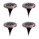 thumbnail image 1 of Luces solares para el suelo, paquete de 4, impermeables, en el suelo, para exteriores, paisajes, caminos, iluminación, sensores, luces de disco para jardín, patio, pasarela, césped, entrada, patio,, 1 of 5