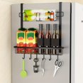 thumbnail image 2 of 1pc Nali-free Kitchen Refrigerator Storage Rack, Side Door Storage Hanging Rack, Stainless Steel Wall-mounted Side Hook, Kitchen Utensil Rack, Cooking Rack, Kitchen Utensil, 2 of 4