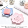 thumbnail image 3 of Silicone Lotus Flower Soap Holder, Bar Soap Saver with Drainage for Bathroom Kitchen Shower, Travel-Friendly Soap Dish (pink), 3 of 5