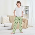 thumbnail image 6 of Kids' Pajama Pants Soft Relaxed Fit Sleep Pants Lounge Pants with Pockets Cute Frogs on Lily Pads Medium, 6 of 9