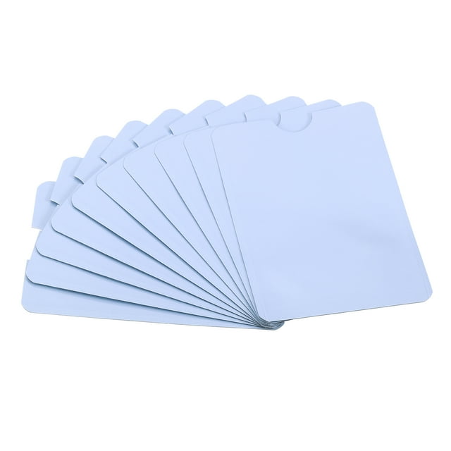 Uxcell Pochettes de Blocage RFID en Aluminium Prévention du Vol d'Identité Cartes de Crédit Protecteur Sécurisé Supports Pochettes Bleu