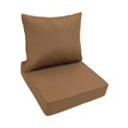 thumbnail image 3 of Juego de cojines de asiento profundo para exteriores con almohadilla de espuma extraíble y relleno de esponja de alta densidad. Café, 3 of 9
