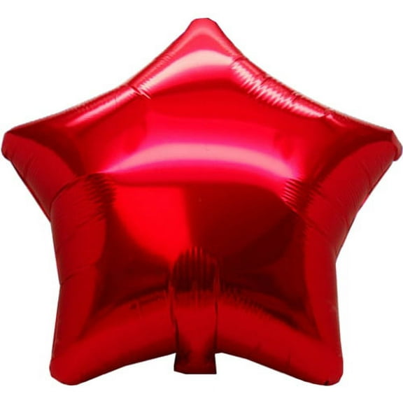 Happy Birthday Red Star Shaped Foil Mylar Balloon (1ct)