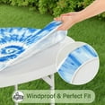 thumbnail image 5 of Blue Tie Dye Pattern Round Fitted Tablecloth with Elastic Edge,Dining Table Cover Waterproof,Outdoor Round Tablecloth for Camping,Dining,Indoor and Outdoor, 5 of 7