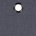 thumbnail image 6 of Eclipse Hadley 100% Blackout Curtain Panel, Linen Blend Grommet Window Curtain, 1 Panel, 50 In Wide x 84 In Long, Indigo, 6 of 9