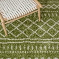 thumbnail image 6 of SAFAVIEH Arizona Teagan Geometric Shag Area Rug, Green/Ivory, 6'7" x 9'2", 6 of 11