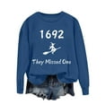 thumbnail image 3 of 1692 They Missed One Sweatshirt Halloween Sweatshirts For Women Witch Print Oversized Pullover Tops Casual Long Sleeve Crewneck Sweatshirt, 3 of 5