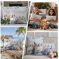 thumbnail image 5 of Blue Coastal Fall Outdoor Waterproof Pillow Covers, Thanksgiving Pumpkins Starfish Botanical Decorative Rectangle Throw Pillowcase Sofa Cushion Sham for Patio/Couch/Chair, 20"x12" 2 Pack, 5 of 8
