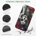 thumbnail image 2 of A phone case suitable for iPhone, with a unique design of Skull and Flowers patterns. It is a high-quality PC plastic protective case and an ultra-thin shock-absorbing phone case, 2 of 4