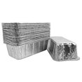 thumbnail image 2 of Pactogo 2 lb. Disposable Aluminum Foil Loaf Bread Baking Pan 8.6" x 4.5" x 2.6" - Heavy Duty Made in USA (Pack of 40), 2 of 4