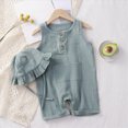 thumbnail image 2 of CAUYDY 6 9 12 18 Months Preemie Girls Bodysuit Newborn Short Sleeve Romper for Boys Baby Spring Summer Sleepers Infant Pajamas Sizes 3-6 Months,Light Blue, 2 of 5