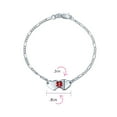 thumbnail image 5 of Bling Jewelry Womens Blank Dainty Oval or Heart Medical ID Bracelet Sterling Silver 6-7 Inch, 5 of 6