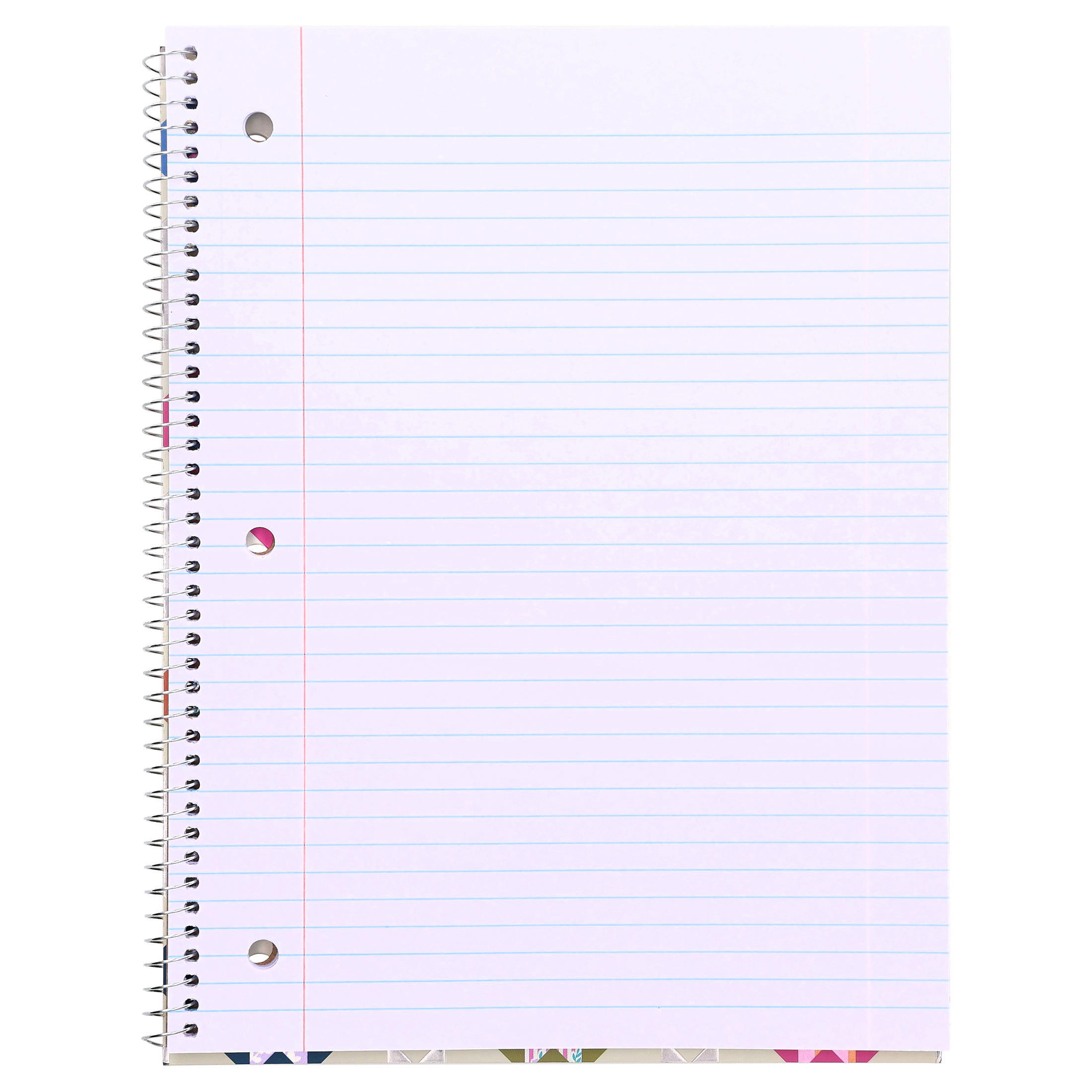 Cuaderno de 1 materia Pen+Gear de rayado universitario, 8" x 10.5", estampado multicolor, 80 hojas 2