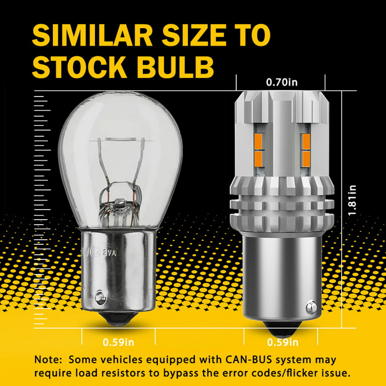 1156 LED Bulbs Amber Turn Signal Light, Super Bright Unique 1:1 Design —  AUXITO