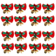 thumbnail image 1 of Paquete de 16 lazos de Navidad con campanas, minilazo de Navidad, adorno artesanal para regalo, decoración colgante para árbol de Navidad, 1 of 5