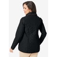 thumbnail image 3 of Jessica London Women's Plus Size Snap-Front Quilted Coat, 3 of 6