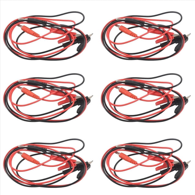 12piezas 1 M Longitud Clip Cocodrilo A Cable de Prueba de Clavija Platano Par para Multimetro