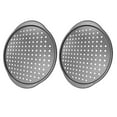 thumbnail image 3 of AURARMLET 2Pcs Wear Resistant Carbon Steel Pizza Pan Non Stick Baking Tray for Kitchen and Bakery, 3 of 7