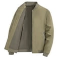 thumbnail image 3 of Satankud Men's Bomber Jacket Lightweight Casual Flight Windbreaker Zip Up Coat with Pocket Khaki L, 3 of 8
