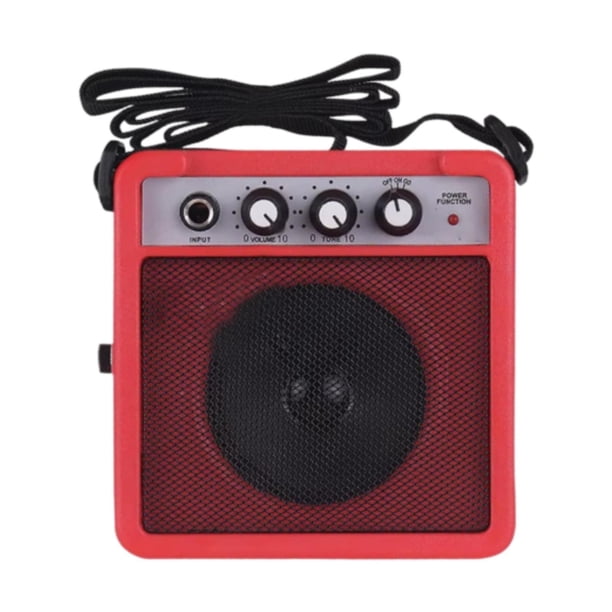 Mini amplificador de guitarra ligero de 5 W, amplificador de guitarra eléctrica, altavoz portátil para guitarra. rojo