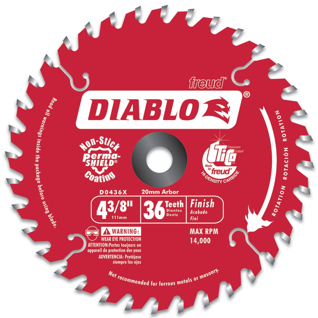 36 Tooth Fine Finish Saw Blade for sale online Diablo 4-1/2 in 