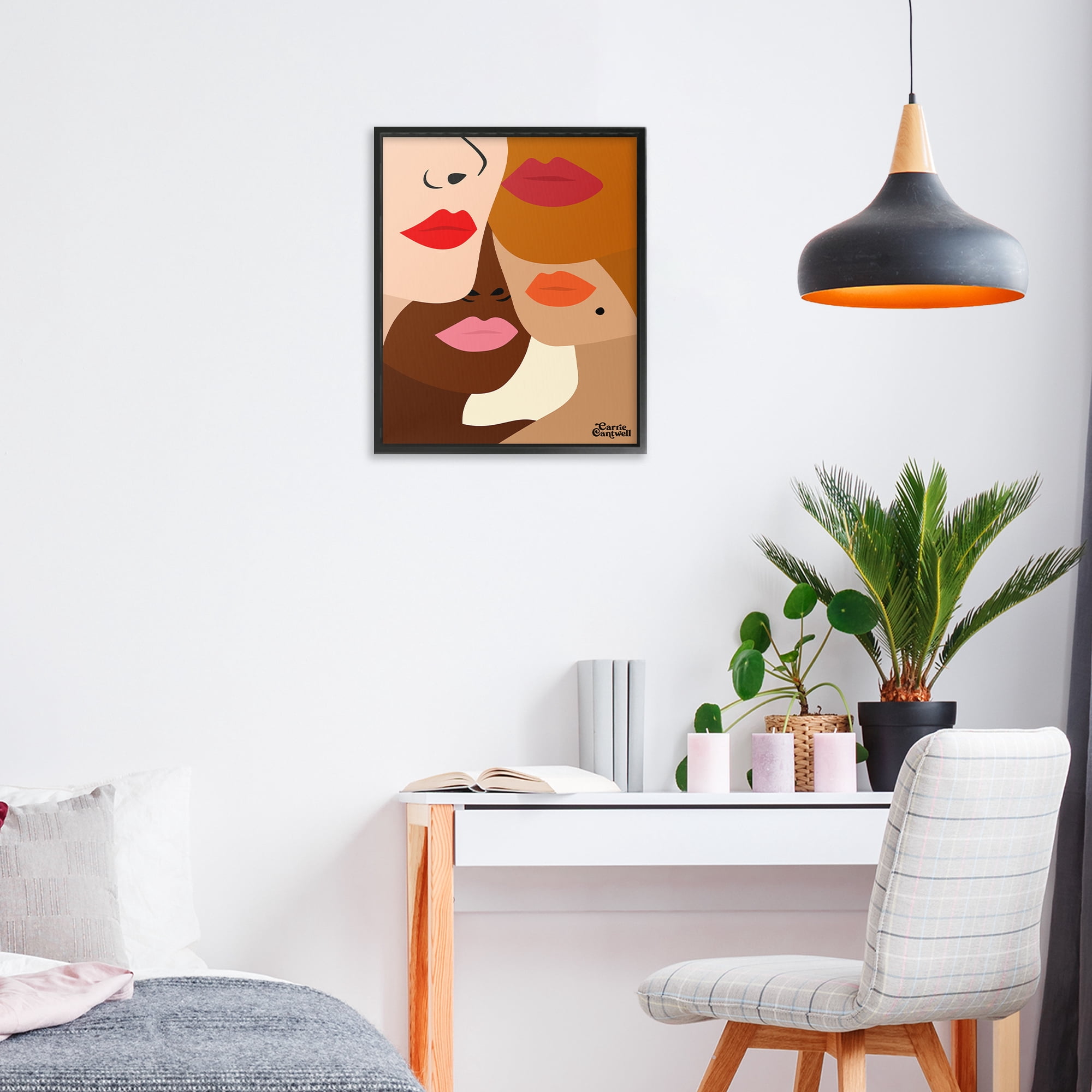 Many Faces of Women Black Framed Giclee Art, design by Carrie Cantwell