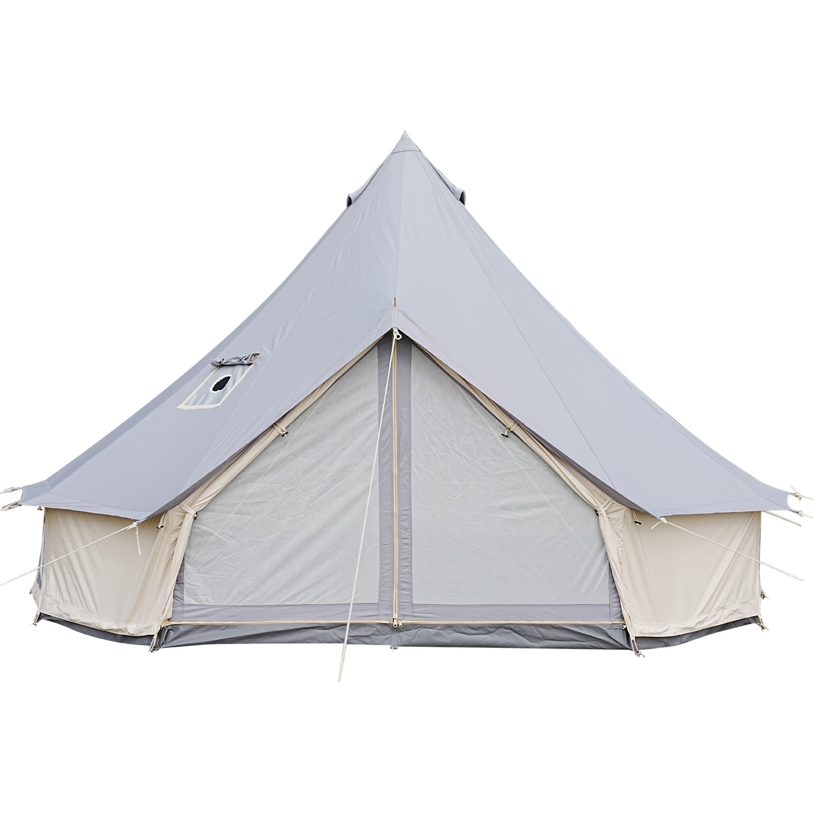 KFFKFF 4-Season Camping Yurt Tent Canvas Bell Tent 7 m/22.97
