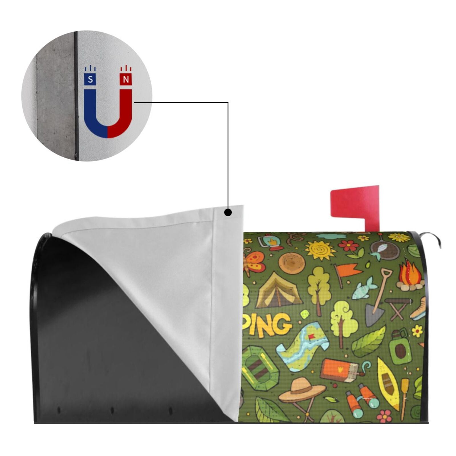 Kdxio Magnetic Mailbox Cover 21x18 in Mailbox Cover Outdoor Decoration Holiday Mailbox Covers for Home Garden Yard-21x18 in