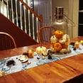 thumbnail image 4 of Table Runner Dresser Scarves 70 Inch Long,Thanksgiving Watercolor Fall Pumpkin Linen Dining Table Runners Autumn Leaves on Wood Plank Tabletop Scarf for Wedding Holiday Party Kitchen, 4 of 9