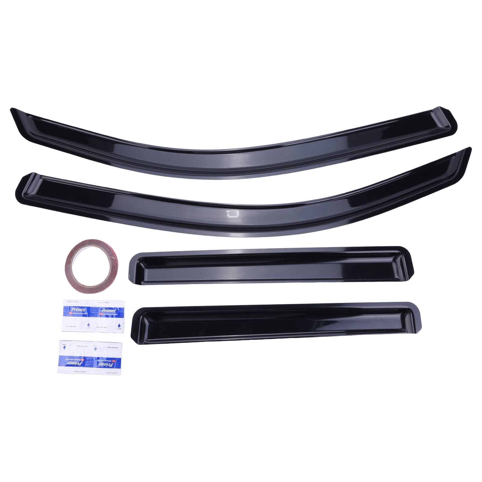 Corfhy Rain Guards Window Deflector Fit for Toyota Tacoma Crew Cab 2024-2025 Dark Smoke In-Channel Window Visors Rain Guards Wind Deflectors Set