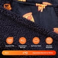 thumbnail image 3 of Sudadera portátil con capucha para niños, diseño risueño, pizza de gran tamaño, 3 of 7